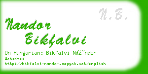 nandor bikfalvi business card